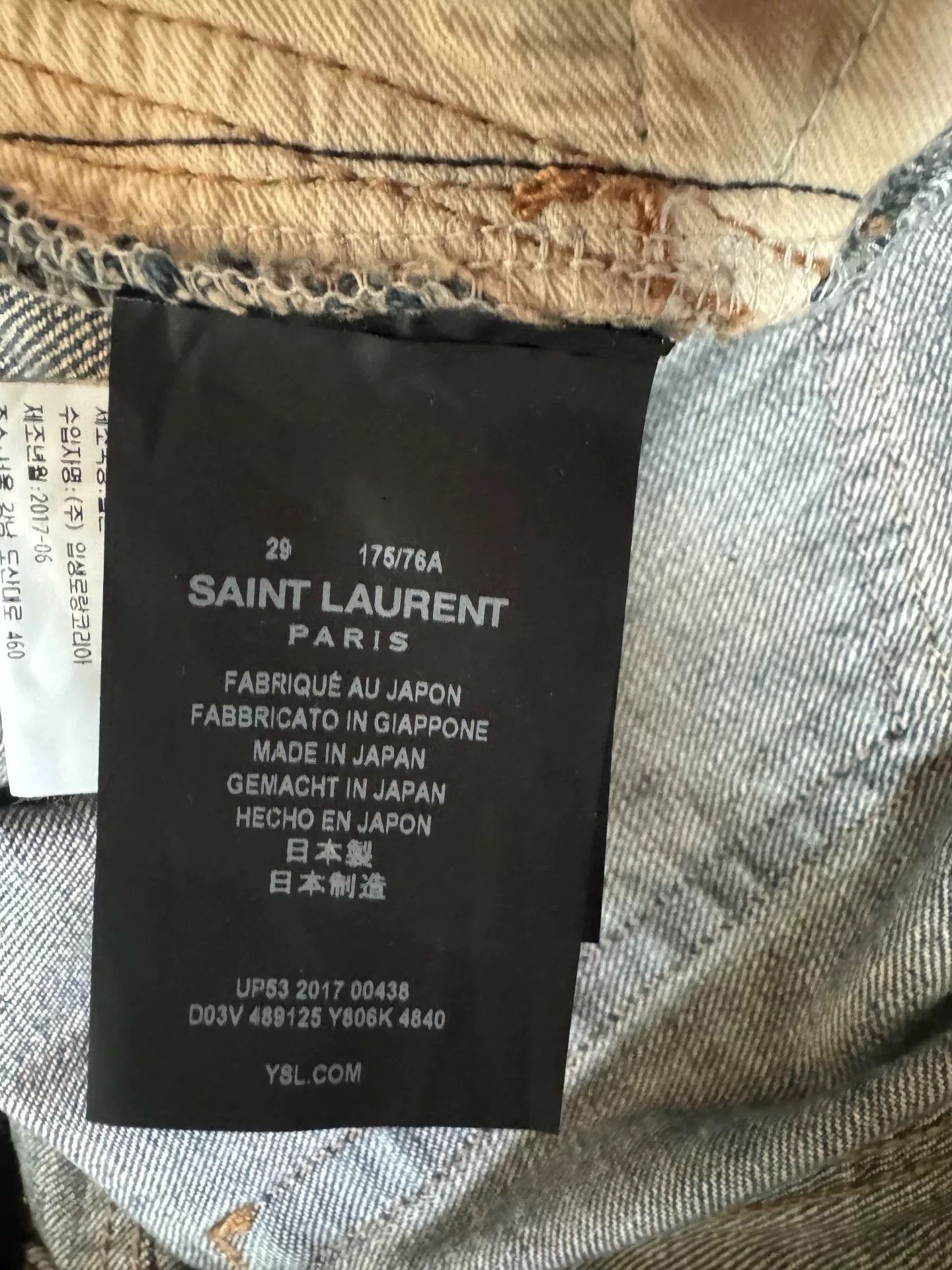 Saint Laurent Paris Saint Laurent 17SS Single Knee Distressed Jeans Size US 29 - 7 Thumbnail
