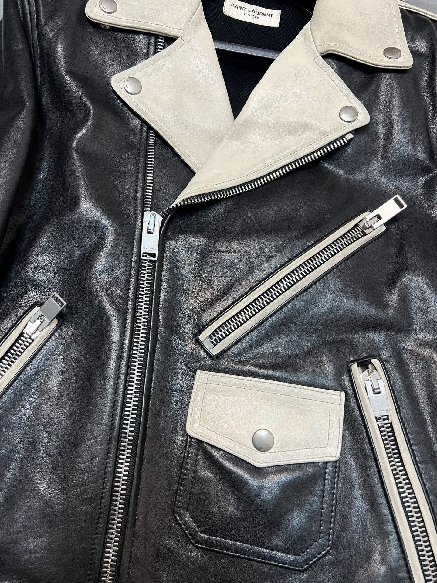 Saint Laurent Paris Saint Laurent Runway Leather Biker Jacket Size US M / EU 48-50 / 2 - 4 Thumbnail