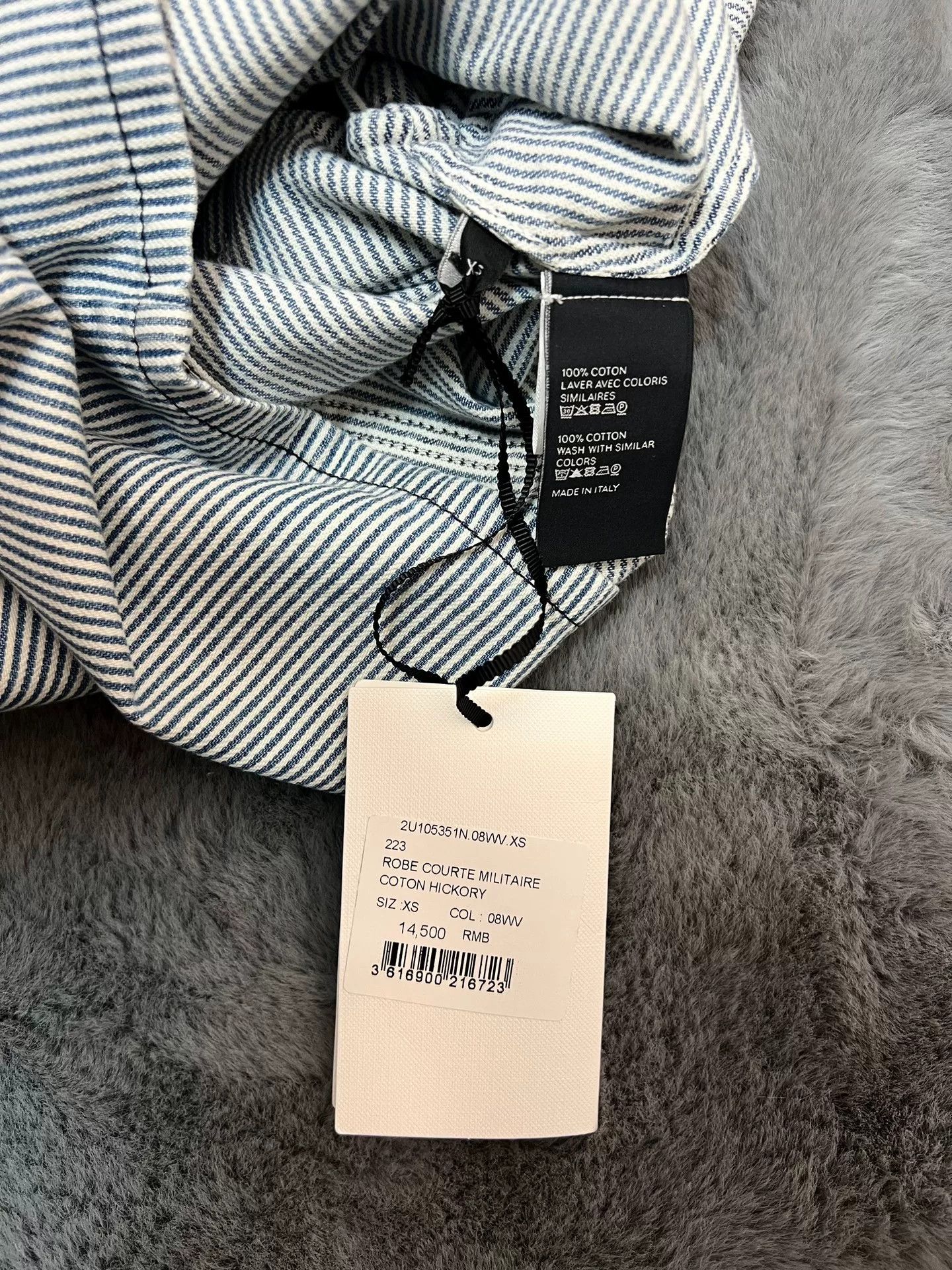 Celine Celine 23SS Runway Blue Stripe Denim Dress Size XS / US 0-2 / IT 36-38 - 5 Thumbnail