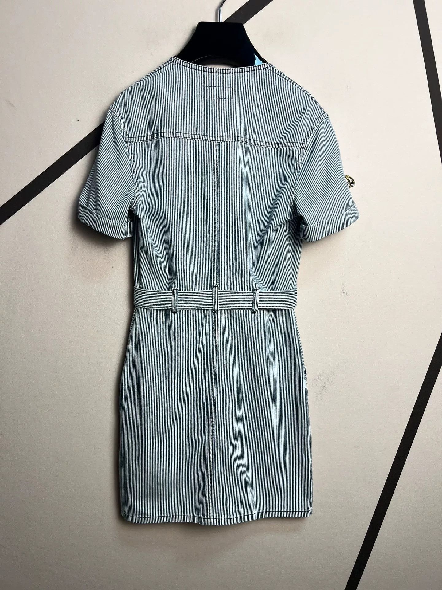 Celine Celine 23SS Runway Blue Stripe Denim Dress Size XS / US 0-2 / IT 36-38 - 2 Thumbnail