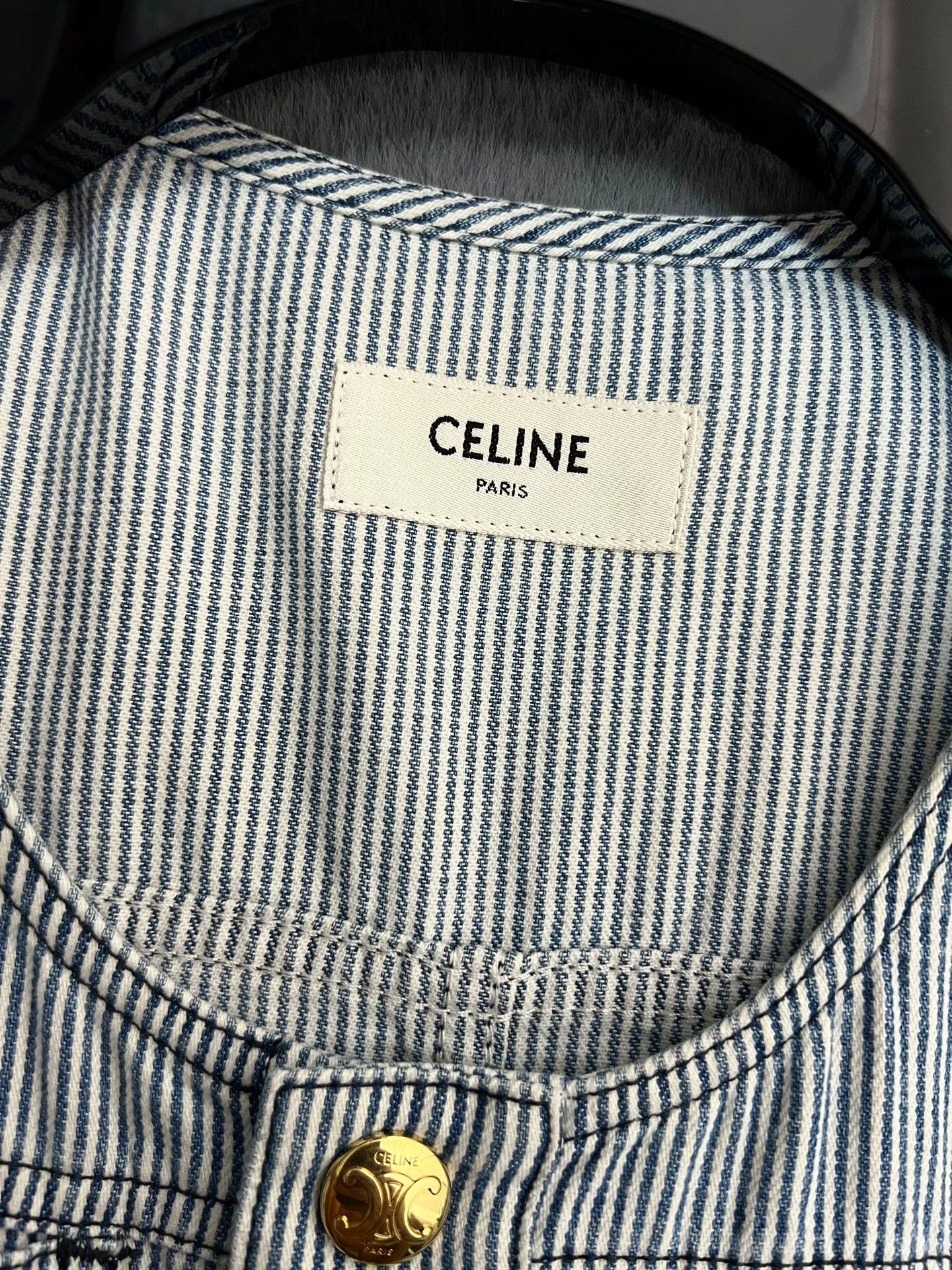 Celine Celine 23SS Runway Blue Stripe Denim Dress Size XS / US 0-2 / IT 36-38 - 3 Thumbnail