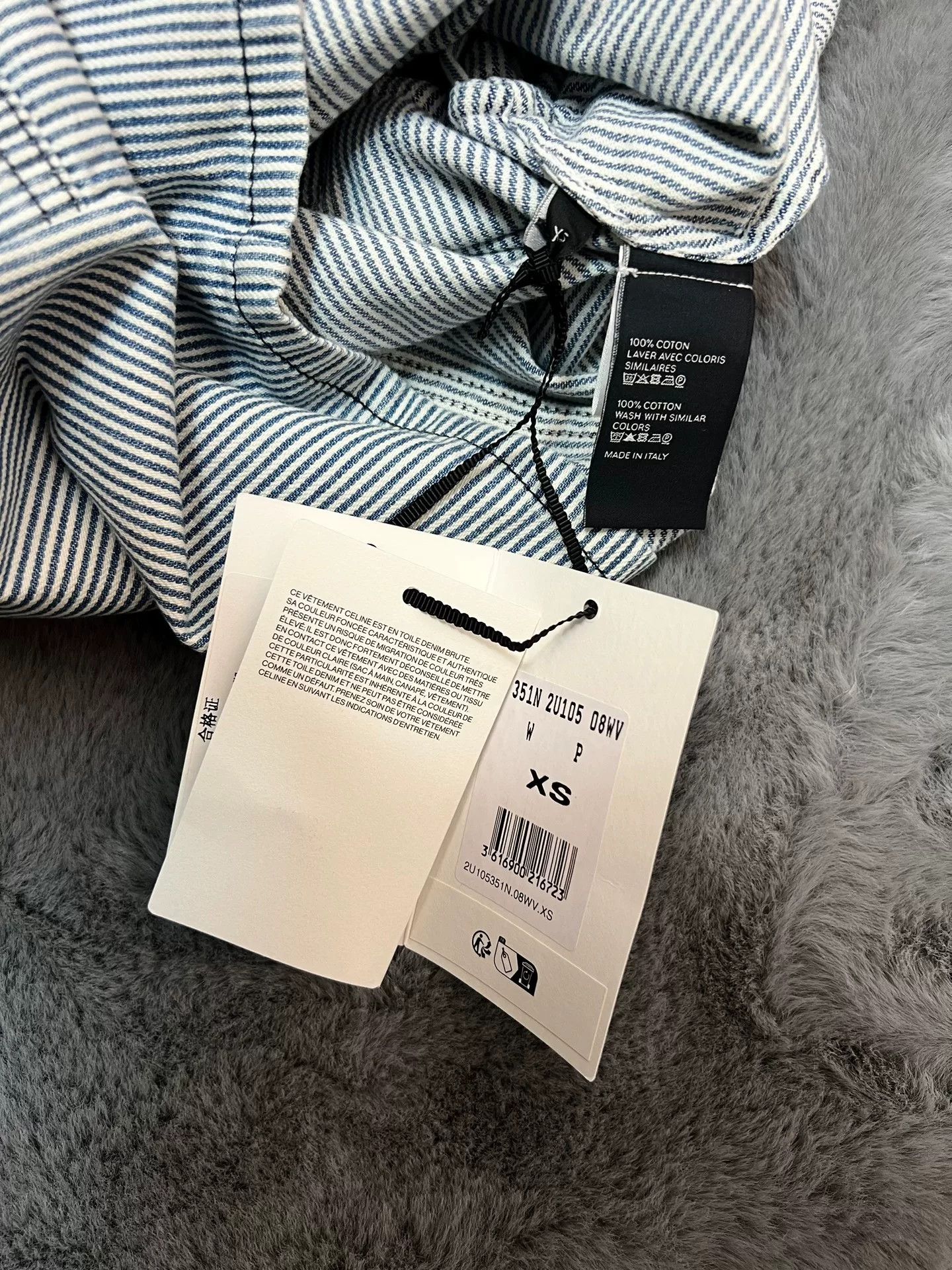 Celine Celine 23SS Runway Blue Stripe Denim Dress Size XS / US 0-2 / IT 36-38 - 6 Thumbnail