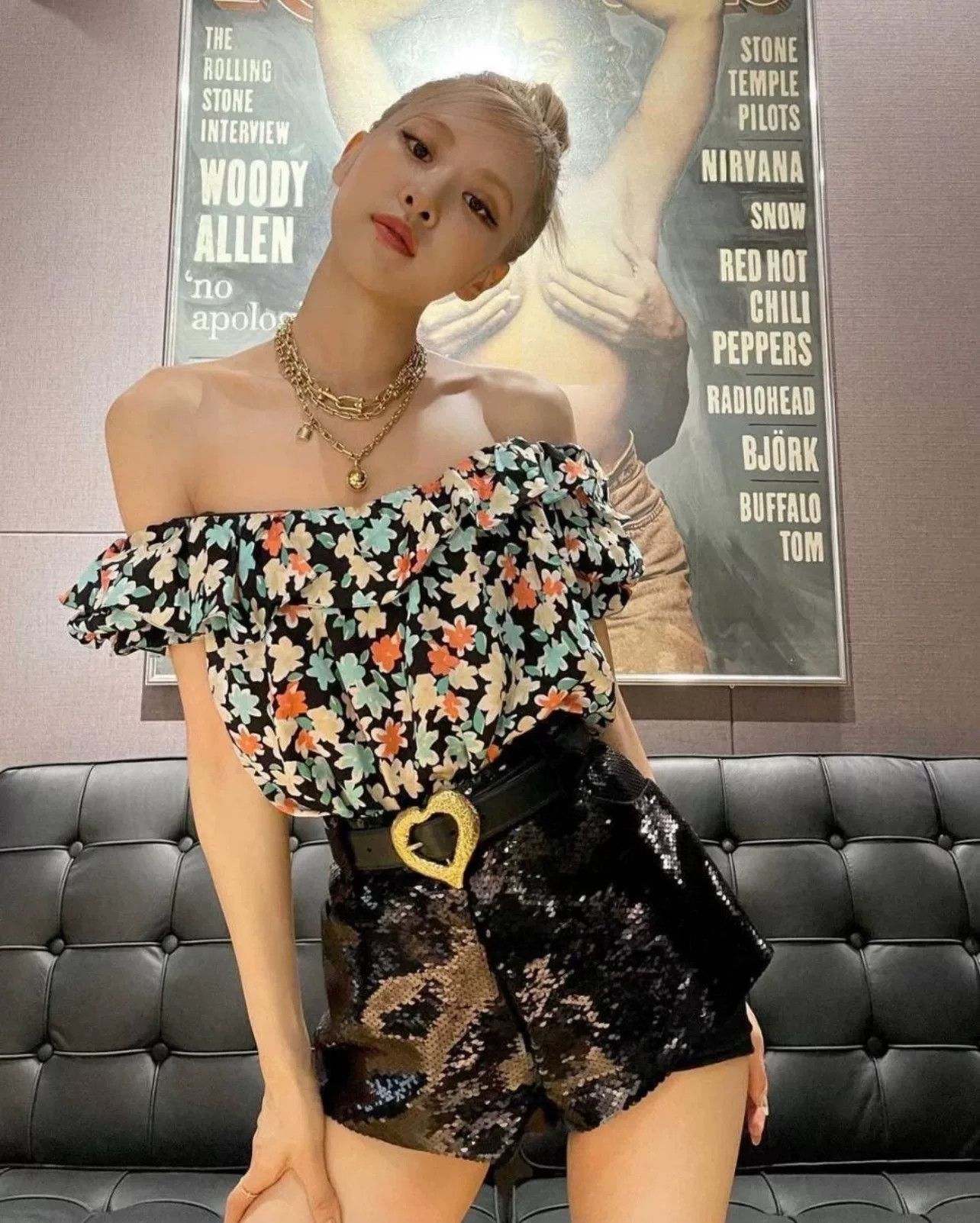Saint Laurent Paris Saint Laurent 21SS Floral Off-Shoulder Silk Top Size S / US 4 / IT 40 - 6 Thumbnail