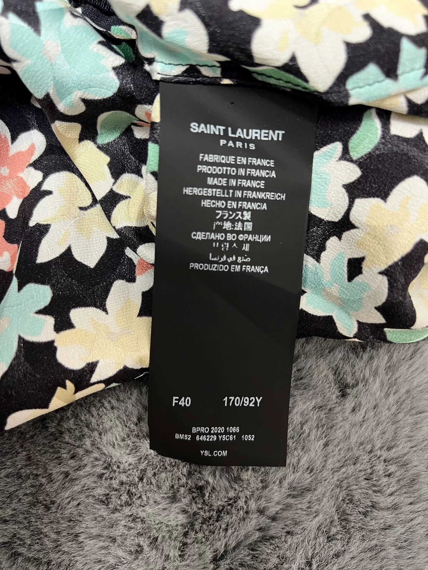 Saint Laurent Paris Saint Laurent 21SS Floral Off-Shoulder Silk Top Size S / US 4 / IT 40 - 4 Thumbnail