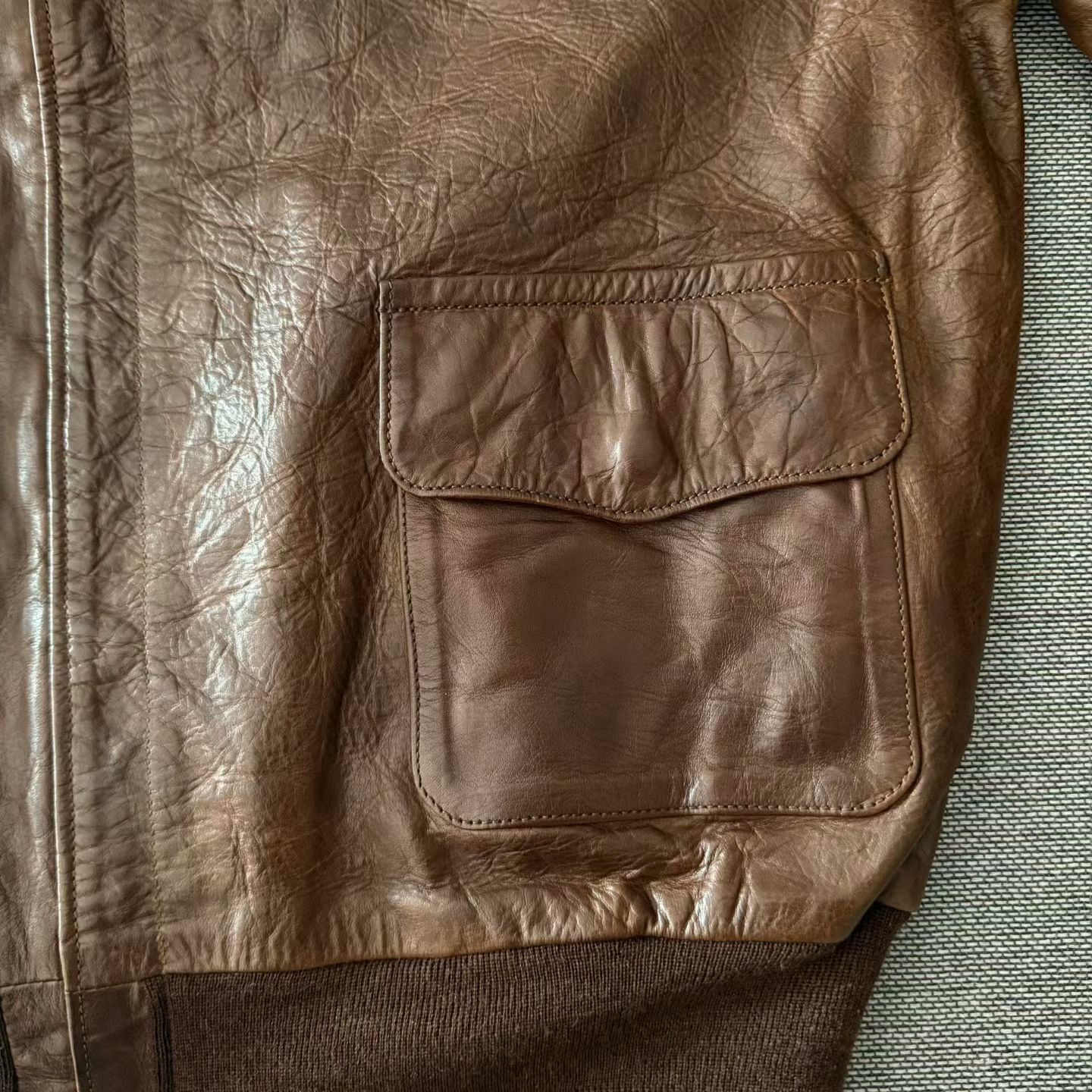 Eastman Leather Clothing Eastman Vegan Horsehide A2 Flight Jacket Size US M / EU 48-50 / 2 - 5 Thumbnail