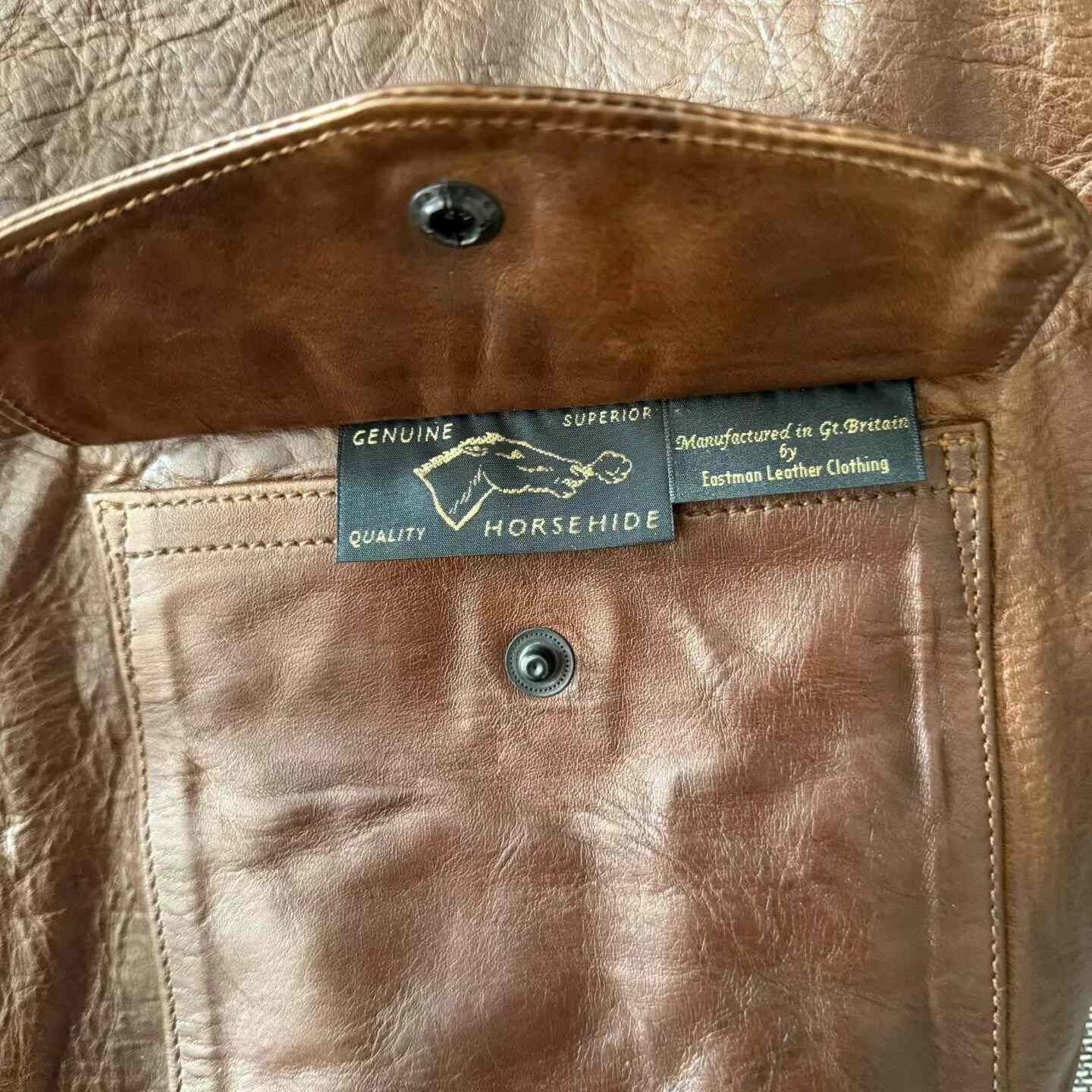Eastman Leather Clothing Eastman Vegan Horsehide A2 Flight Jacket Size US M / EU 48-50 / 2 - 8 Thumbnail