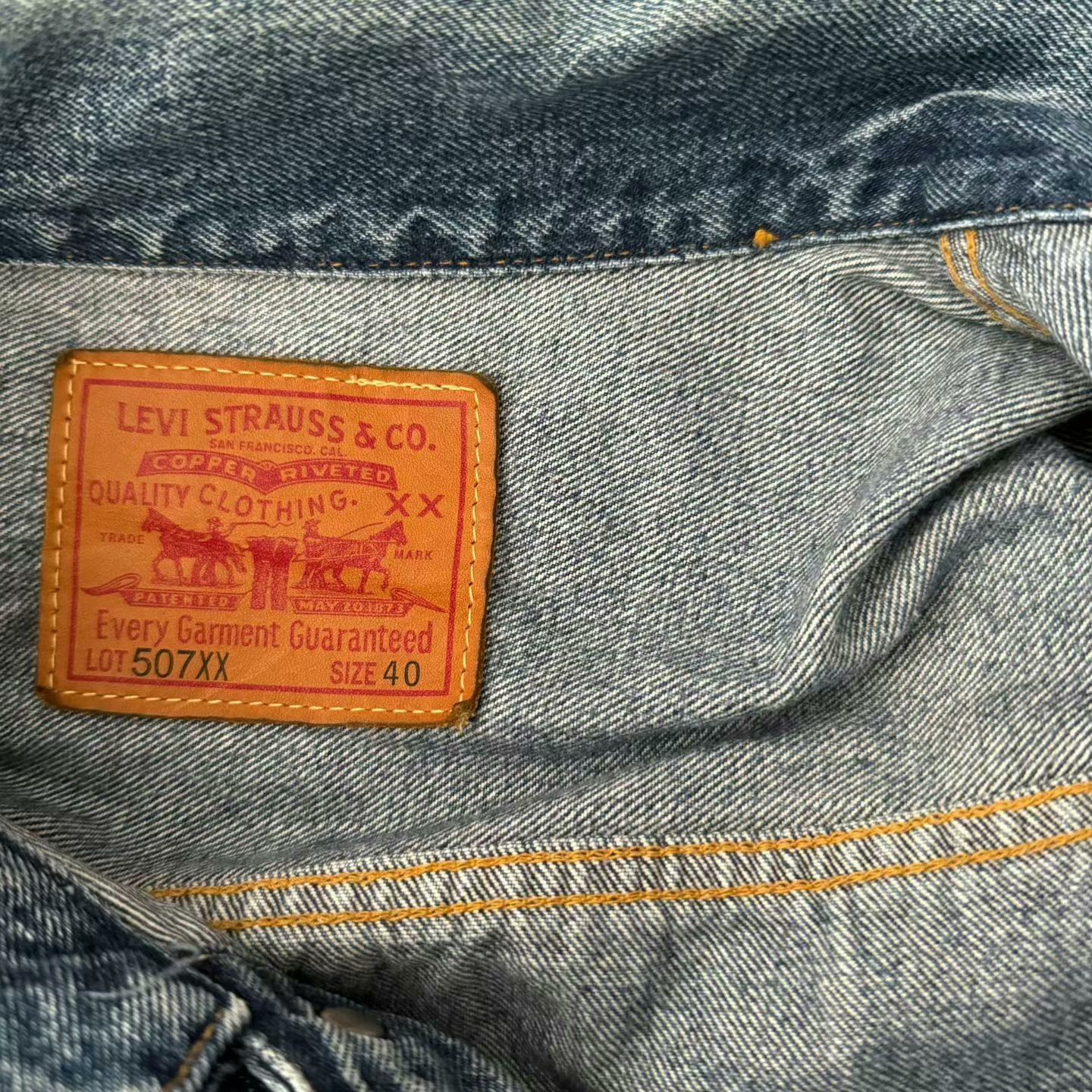 Levi's Vintage Clothing Levi's LVC 507XX Turkish Washed Denim Jacket Size US L / EU 52-54 / 3 - 9 Thumbnail