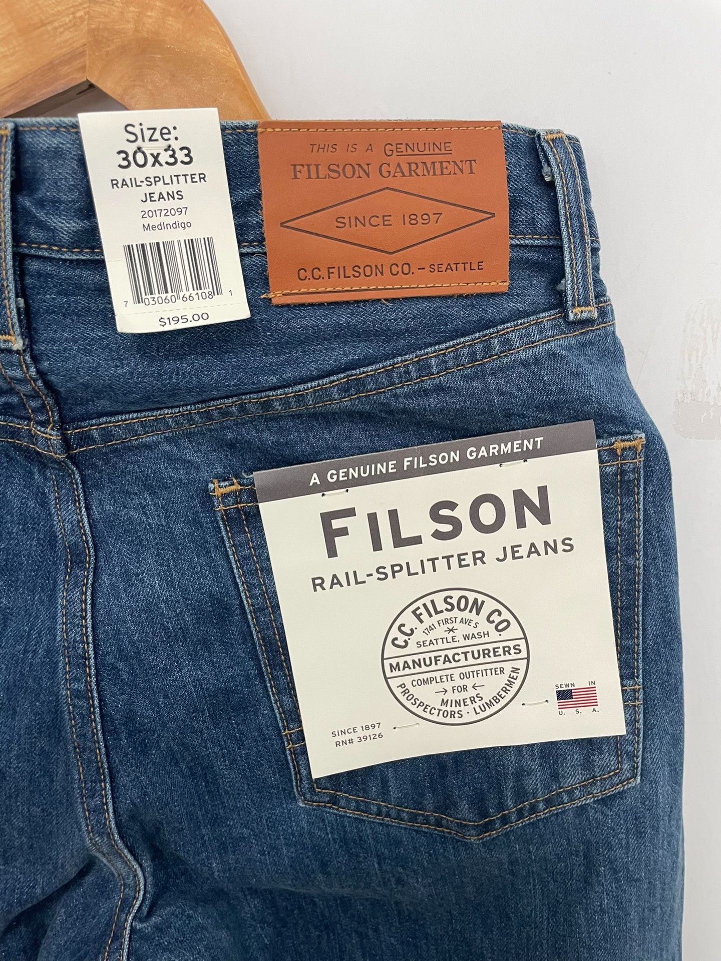 Filson Filson USA Raw Denim Jeans Size US 30 / EU 46 - 5 Thumbnail
