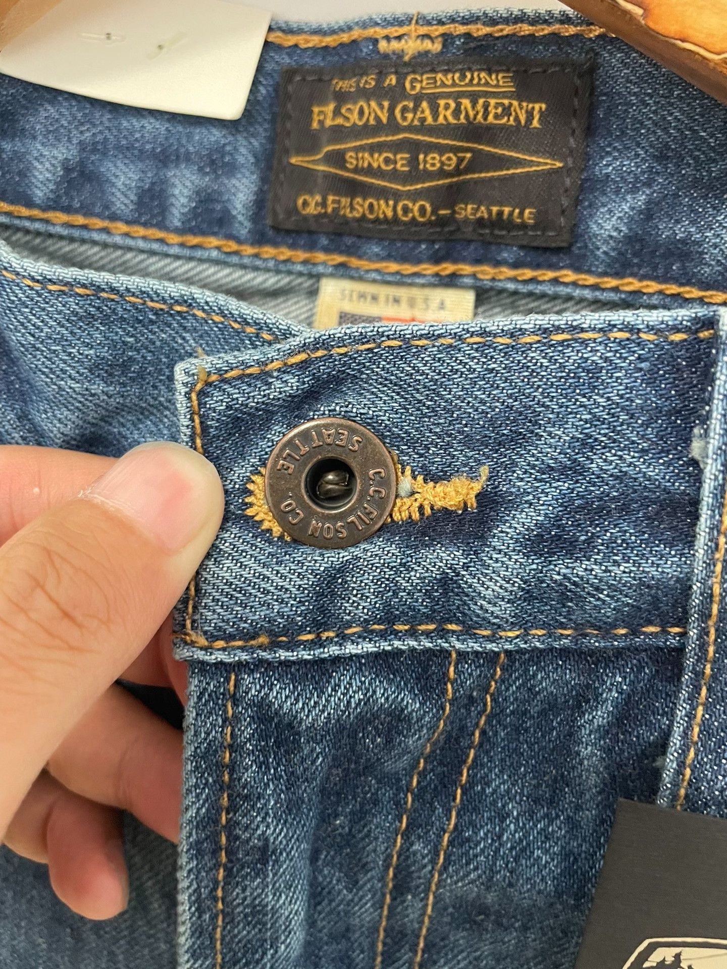 Filson Filson USA Raw Denim Jeans Size US 30 / EU 46 - 6 Thumbnail