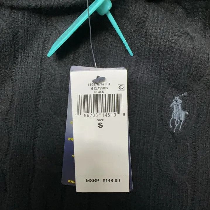 Polo Ralph Lauren Polo Ralph Lauren Solid Logo Cable Knit Wool Sweater Size US S / EU 44-46 / 1 - 2 Thumbnail