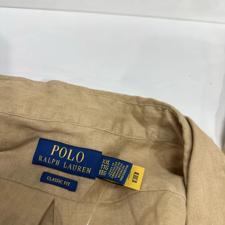 Polo Ralph Lauren Polo Ralph Lauren SS23 Loose Linen Long Sleeve Shirt Size US XXL / EU 58 / 5 - 6 Thumbnail