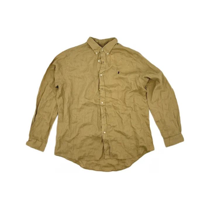 Polo Ralph Lauren Polo Ralph Lauren SS23 Loose Linen Long Sleeve Shirt Size US XXL / EU 58 / 5 - 2 Thumbnail