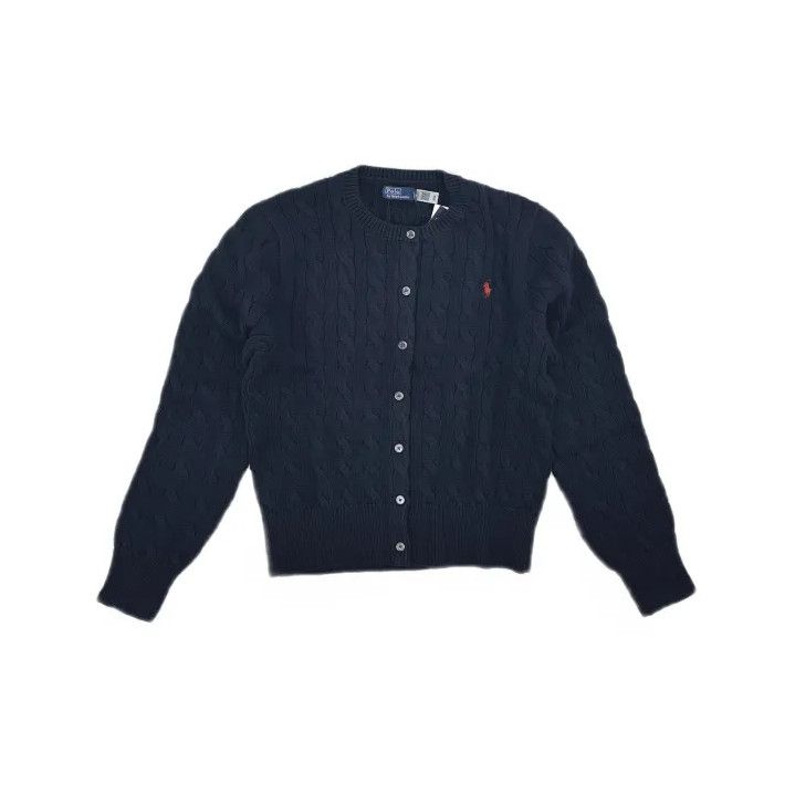 Polo Ralph Lauren Polo Ralph Lauren Solid Logo Embroidered Knit Cardigan Size US XL / EU 56 / 4 - 2 Thumbnail
