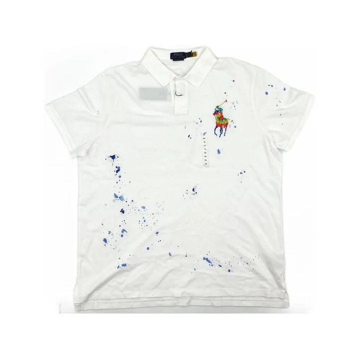 Polo Ralph Lauren Polo Ralph Lauren Big Horse Splatter Short-Sleeve Polo Size US XXL / EU 58 / 5 - 2 Thumbnail