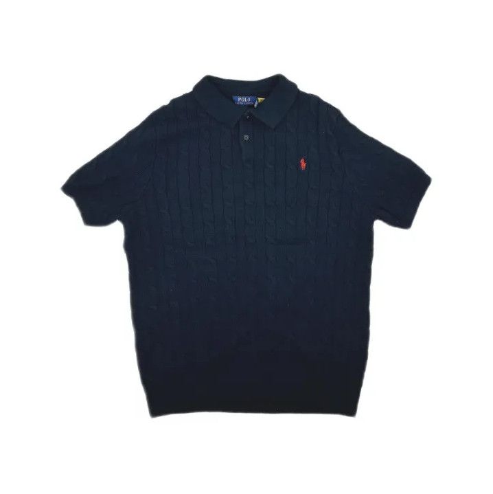 Polo Ralph Lauren Polo Ralph Lauren Cable Knit Short-Sleeve Polo Size US XL / EU 56 / 4 - 2 Thumbnail