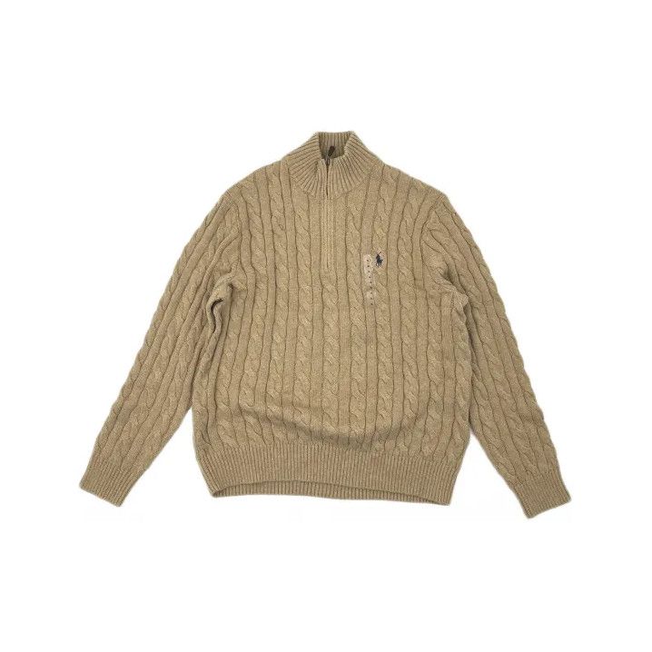 Polo Ralph Lauren Polo Ralph Lauren FW22 Cable Knit Half-Zip Sweater Size US XL / EU 56 / 4 - 2 Thumbnail