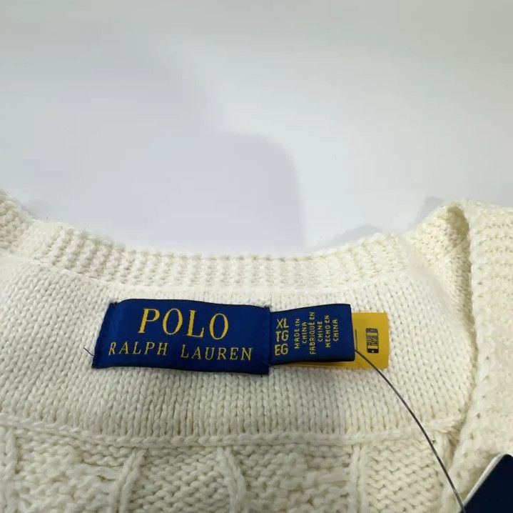 Polo Ralph Lauren Polo Ralph Lauren Striped V-Neck Long-Sleeve Knit Sweater Size US XL / EU 56 / 4 - 4 Thumbnail