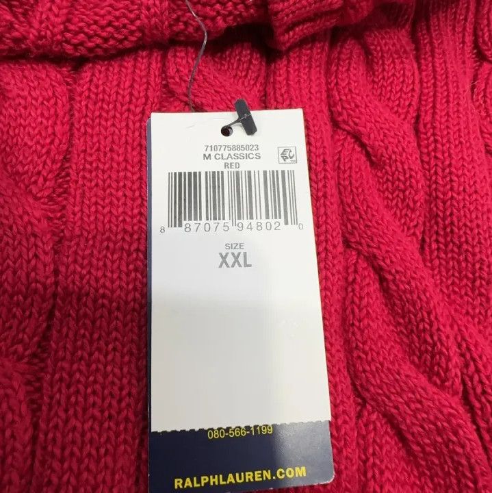 Polo Ralph Lauren Polo Ralph Lauren SS23 Cable Knit Logo Crewneck Sweater Size US XXL / EU 58 / 5 - 5 Thumbnail