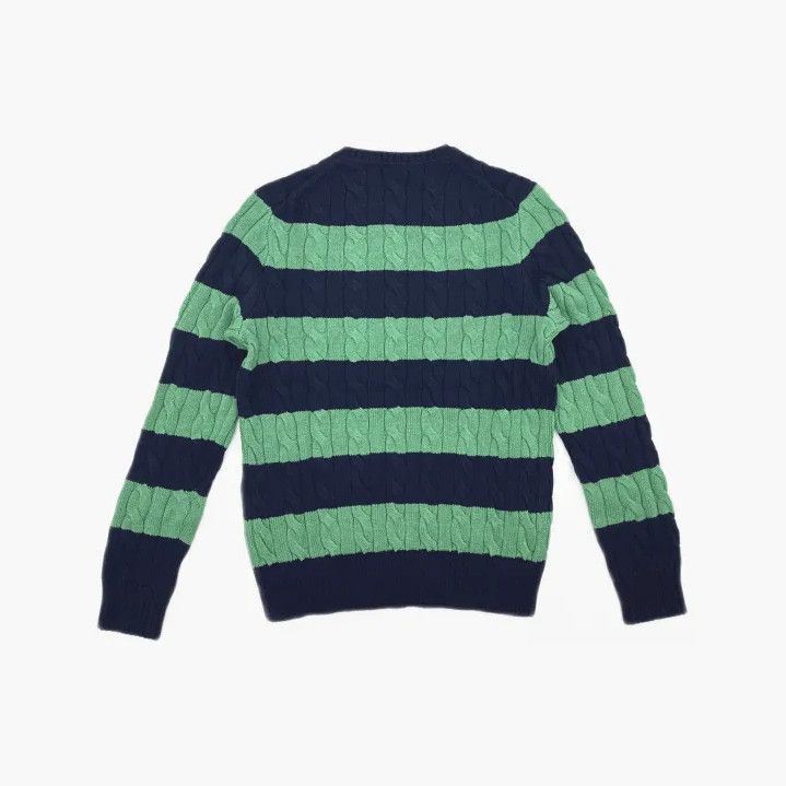 Polo Ralph Lauren Polo Ralph Lauren Cable-Knit Striped Pony Sweater Size US S / EU 44-46 / 1 - 3 Thumbnail