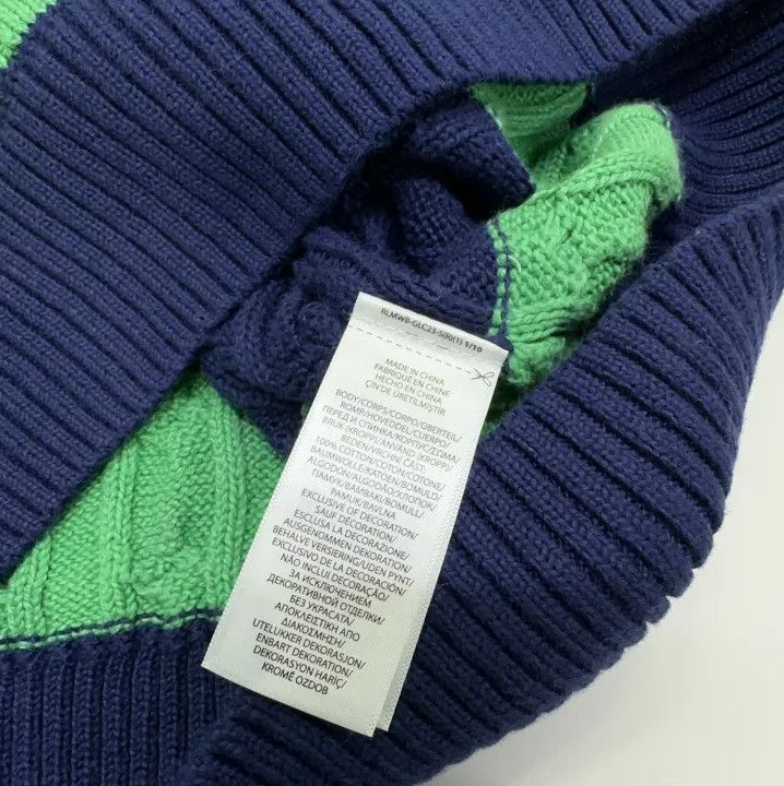 Polo Ralph Lauren Polo Ralph Lauren Cable-Knit Striped Pony Sweater Size US S / EU 44-46 / 1 - 5 Thumbnail