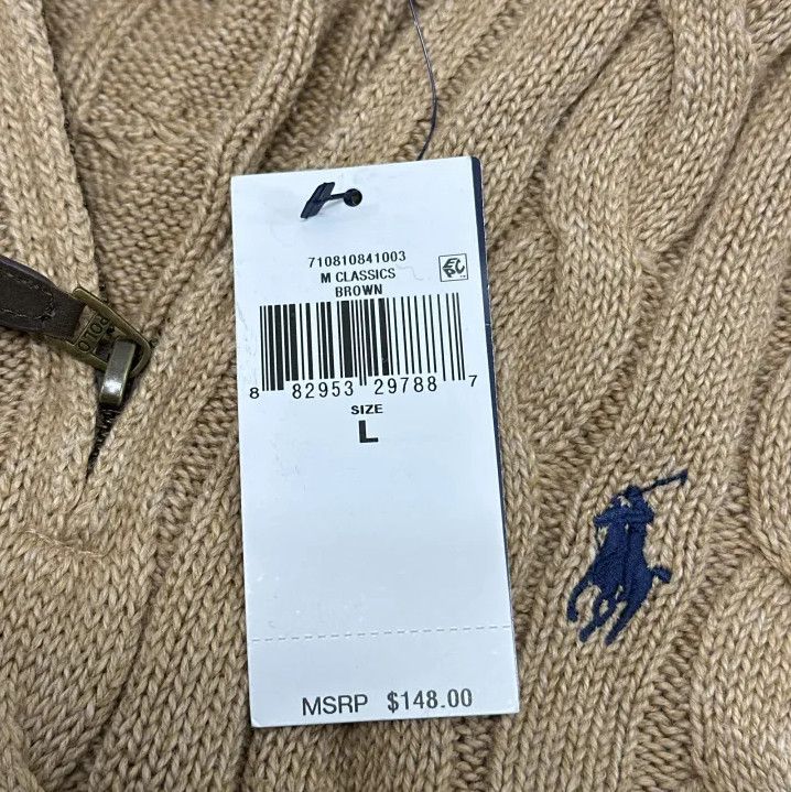 Polo Ralph Lauren Polo Ralph Lauren FW22 Solid Cable-Knit Half-Zip Sweater Size US L / EU 52-54 / 3 - 5 Thumbnail