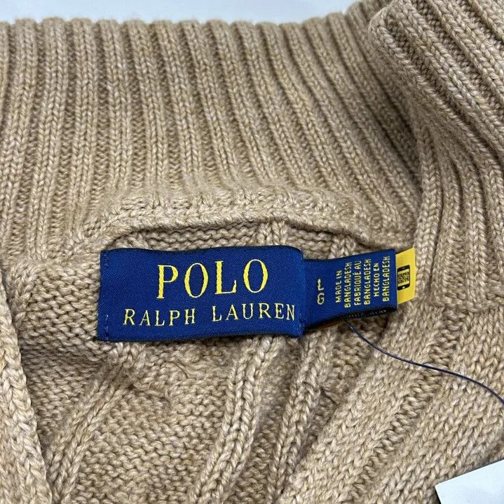 Polo Ralph Lauren Polo Ralph Lauren FW22 Solid Cable-Knit Half-Zip Sweater Size US L / EU 52-54 / 3 - 4 Thumbnail