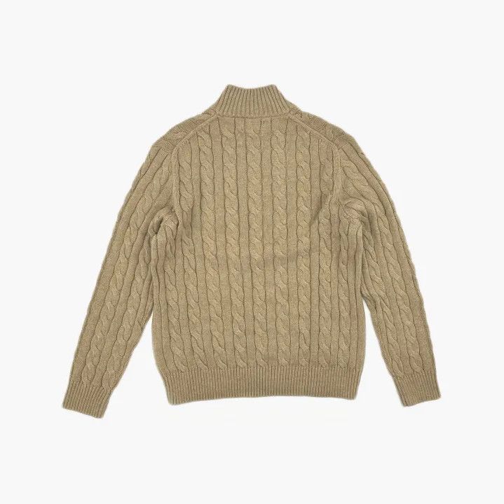 Polo Ralph Lauren Polo Ralph Lauren FW22 Solid Cable-Knit Half-Zip Sweater Size US L / EU 52-54 / 3 - 3 Thumbnail
