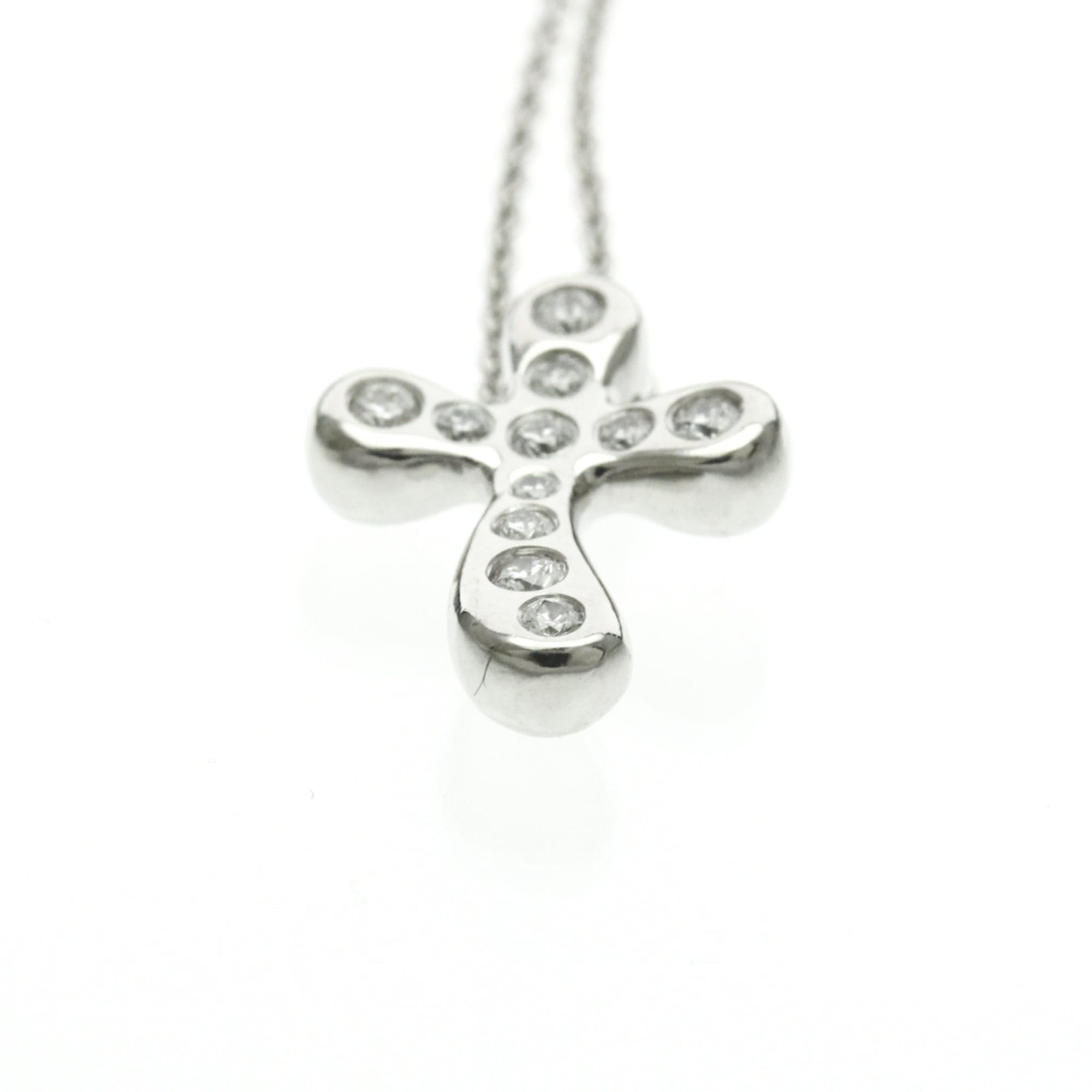 Tiffany & Co. Tiffany Cross Diamond Necklace Platinum Diamond Men,Women Fashion Pendant Necklace Size ONE SIZE - 4 Thumbnail
