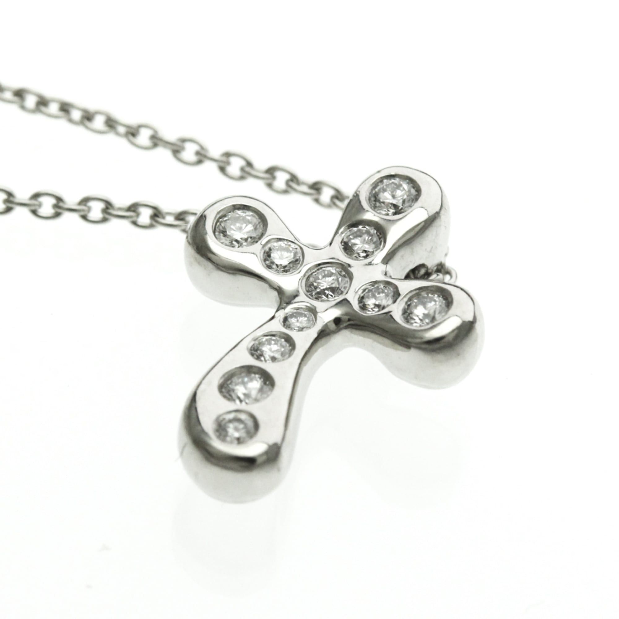 Tiffany & Co. Tiffany Cross Diamond Necklace Platinum Diamond Men,Women Fashion Pendant Necklace Size ONE SIZE - 7 Thumbnail