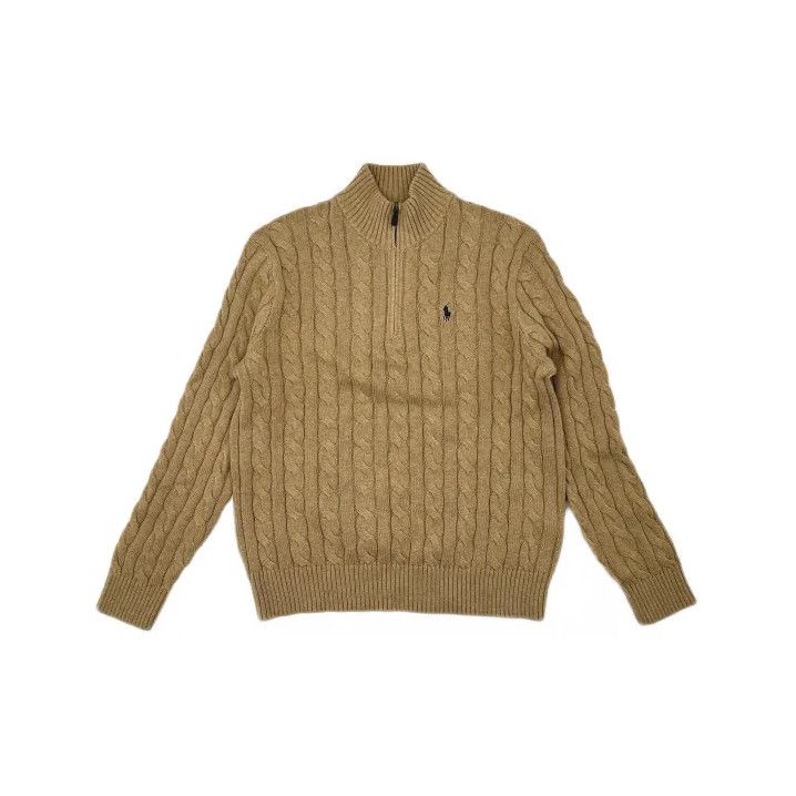 Polo Ralph Lauren Polo Ralph Lauren Men's Half-Zip Cable Knit Sweater Size US L / EU 52-54 / 3 - 2 Thumbnail