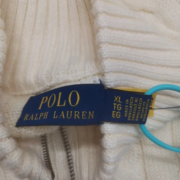 Polo Ralph Lauren Polo Ralph Lauren Men's Beige Half-Zip Knit Sweater Size US XL / EU 56 / 4 - 3 Thumbnail