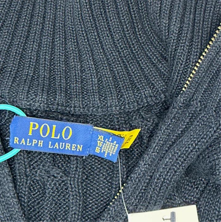 Polo Ralph Lauren Polo Ralph Lauren SS22 Solid Half-Zip Knit Sweater Size US XL / EU 56 / 4 - 4 Thumbnail