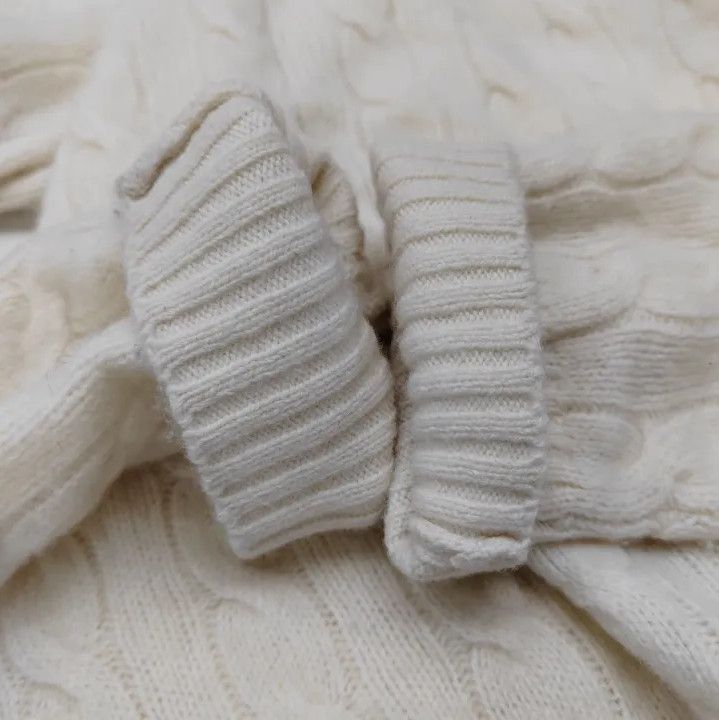 Polo Ralph Lauren Polo Ralph Lauren Cream High-Neck Half-Zip Sweater Size US L / EU 52-54 / 3 - 7 Thumbnail