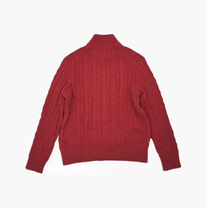 Polo Ralph Lauren Polo Ralph Lauren Men's Red Cable Knit Logo Sweater Size US XL / EU 56 / 4 - 3 Thumbnail