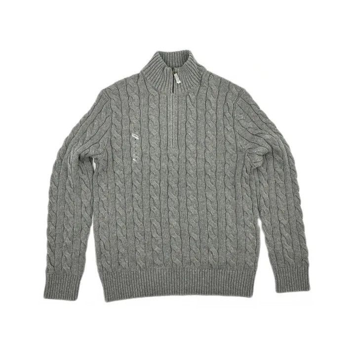 Polo Ralph Lauren Polo Ralph Lauren Pony Embroidered Cable Knit Quarter-Zip Sweater Size US M / EU 48-50 / 2 - 2 Thumbnail
