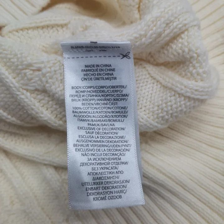 Polo Ralph Lauren Polo Ralph Lauren Men's White Cable Knit Sweater Size US XL / EU 56 / 4 - 3 Thumbnail