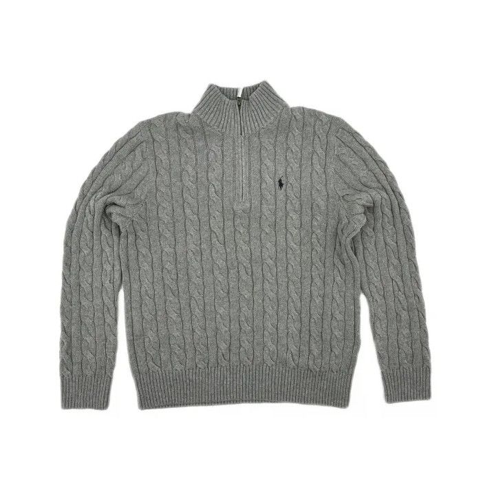 Polo Ralph Lauren Polo Ralph Lauren Pony Embroidered Cable-Knit Sweater Size US XL / EU 56 / 4 - 2 Thumbnail