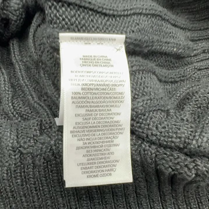 Polo Ralph Lauren Polo Ralph Lauren Men's Black Cable-Knit Quarter-Zip Sweater Size US L / EU 52-54 / 3 - 3 Thumbnail