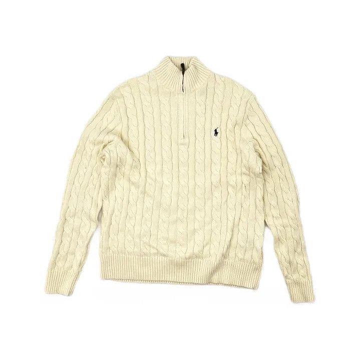 Polo Ralph Lauren Polo Ralph Lauren Men's Half-Zip Cable Knit Sweater Size US XL / EU 56 / 4 - 2 Thumbnail