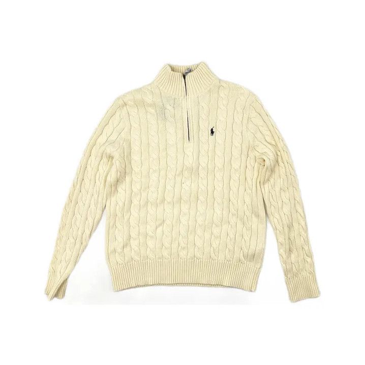 Polo Ralph Lauren Polo Ralph Lauren Men's Half-Zip Cable Knit Sweater Size US L / EU 52-54 / 3 - 2 Thumbnail