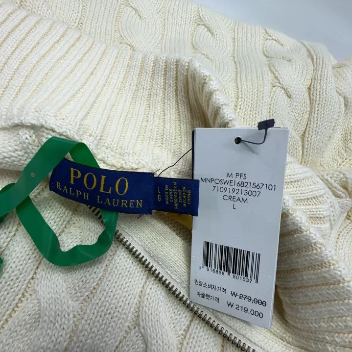 Polo Ralph Lauren Polo Ralph Lauren Men's Half-Zip Cable Knit Sweater Size US L / EU 52-54 / 3 - 4 Thumbnail