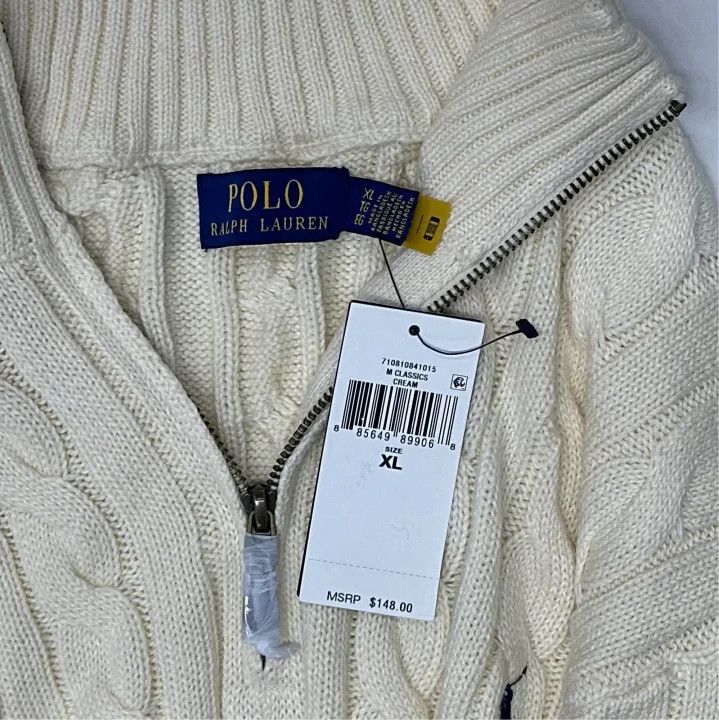 Polo Ralph Lauren Polo Ralph Lauren Half-Zip Stand Collar Embroidered Sweater Size US XL / EU 56 / 4 - 2 Thumbnail