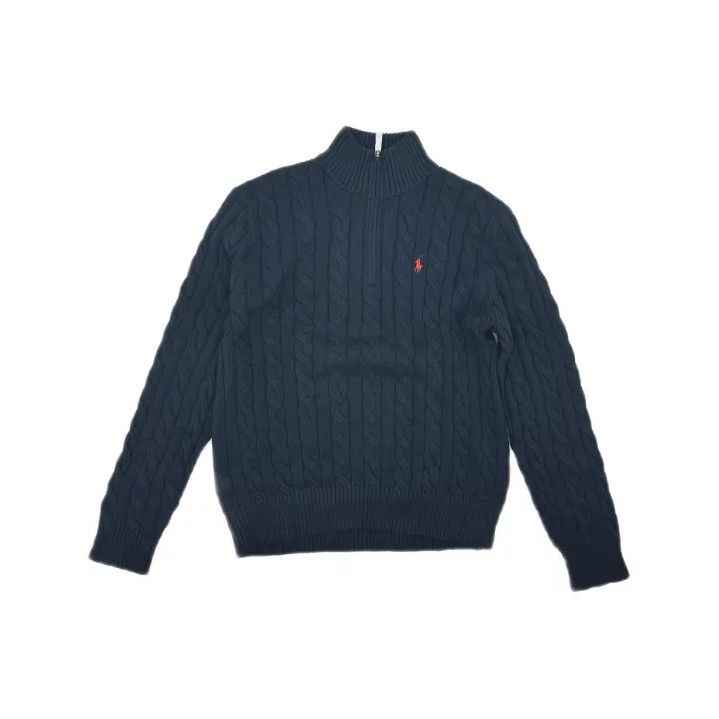 Polo Ralph Lauren Polo Ralph Lauren Men's Navy Half-Zip Knit Sweater Size US L / EU 52-54 / 3 - 2 Thumbnail