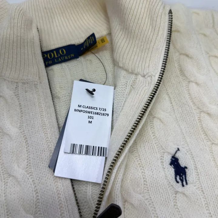 Polo Ralph Lauren Polo Ralph Lauren Men's Cream Cable-Knit Sweater Size US M / EU 48-50 / 2 - 5 Thumbnail