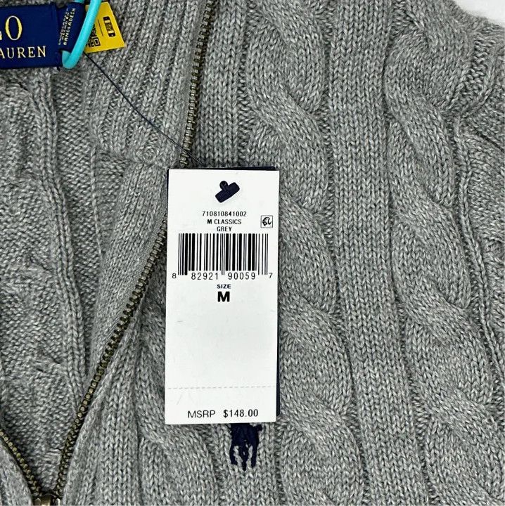 Polo Ralph Lauren Polo Ralph Lauren Pony Cable Knit Quarter-Zip Sweater Size US M / EU 48-50 / 2 - 3 Thumbnail
