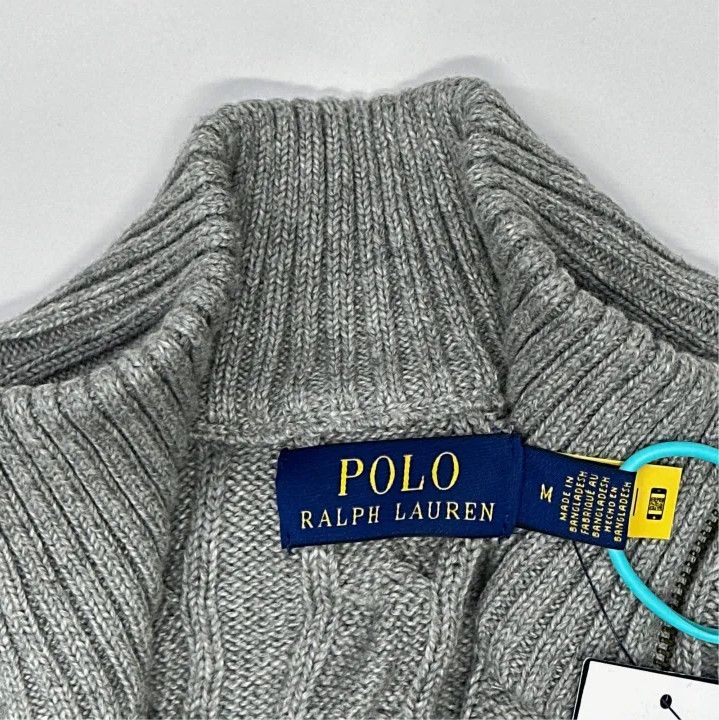 Polo Ralph Lauren Polo Ralph Lauren Pony Cable Knit Quarter-Zip Sweater Size US M / EU 48-50 / 2 - 4 Thumbnail