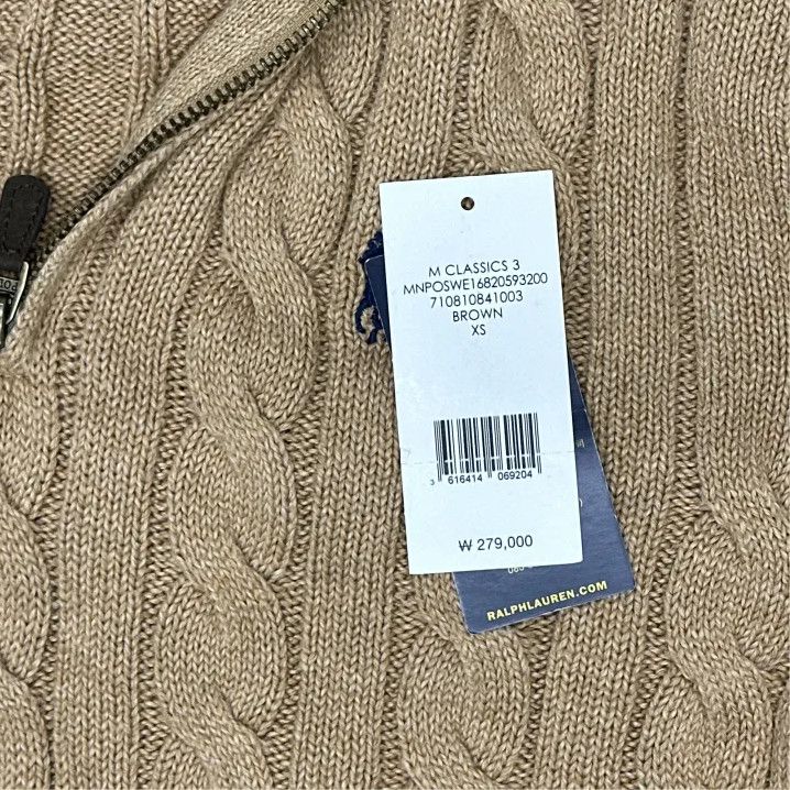 Polo Ralph Lauren Polo Ralph Lauren FW22 Solid Cable Knit Half-Zip Sweater Size US XS / EU 42 / 0 - 4 Thumbnail