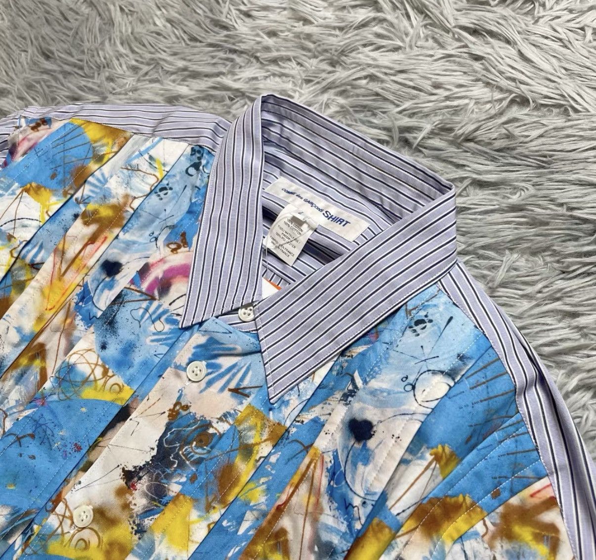 Comme des Garcons Colorful Pattern Long Sleeve Button-Up Shirt Size US L / EU 52-54 / 3 - 3 Thumbnail