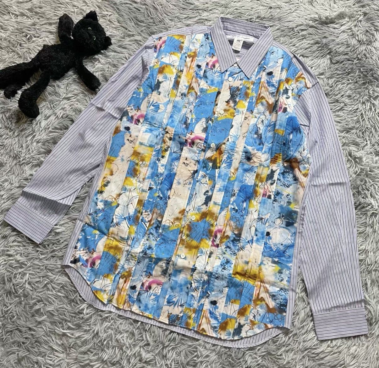 Comme des Garcons Colorful Pattern Long Sleeve Button-Up Shirt Size US L / EU 52-54 / 3 - 2 Thumbnail