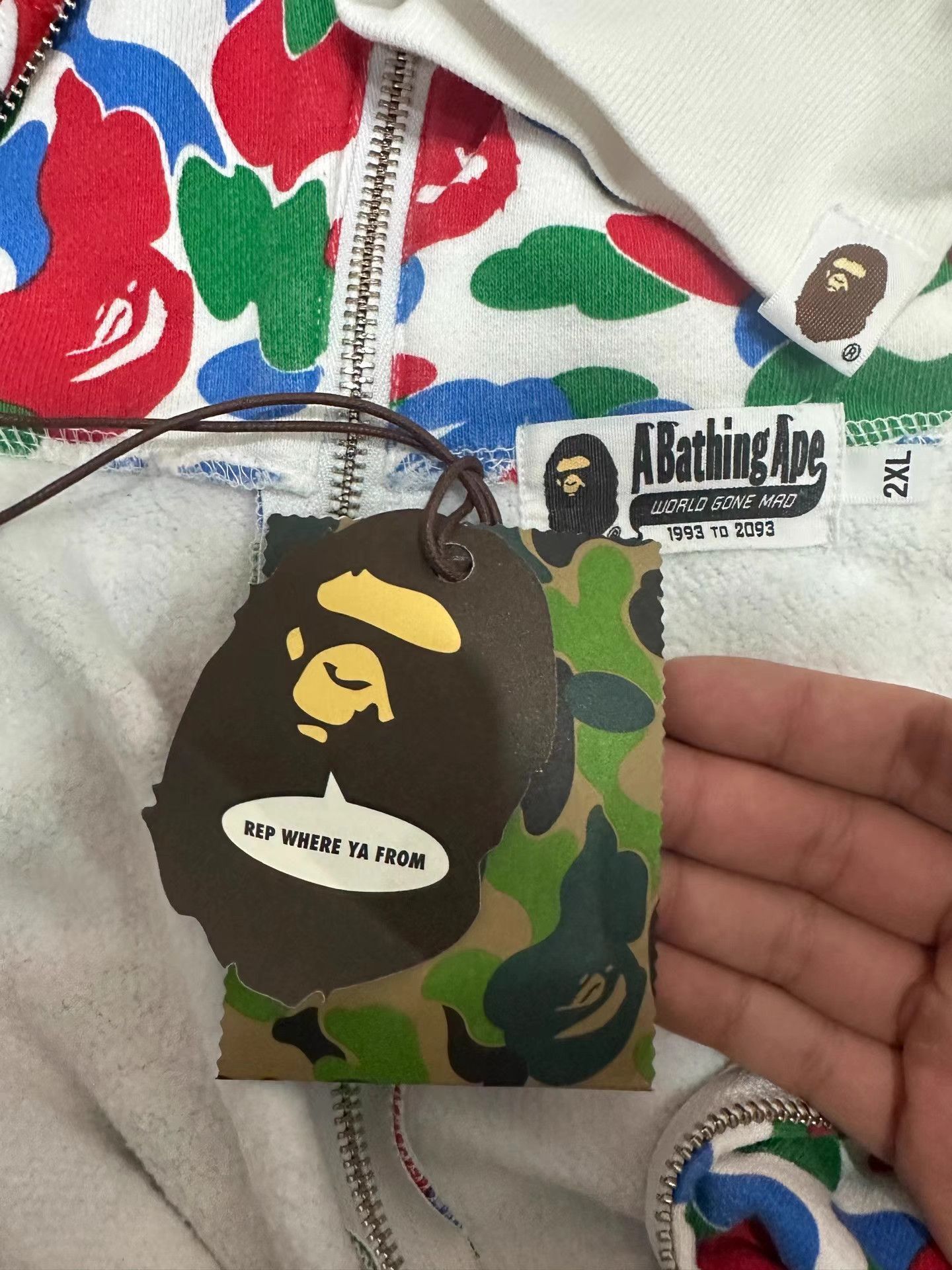 Bape Multi Camo Shark Zip-Up Hoodie Size US XXL / EU 58 / 5 - 3 Thumbnail